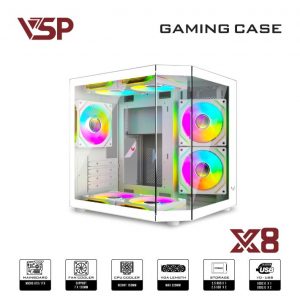 VỎ CASE MÁY TÍNH X8  – Trắng