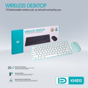 Bộ Phím Chuột Mini Không Dây FD KM810 – Xanh