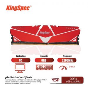 Ram PC KingSpec DDR4 8Gb – 3200MHz