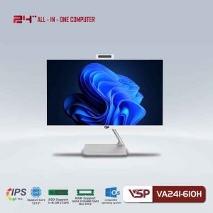 Máy tính để bàn VSP All in One VA241-610H trắng/23.8 inch/ 60Hz/Full HD 1920×1080
