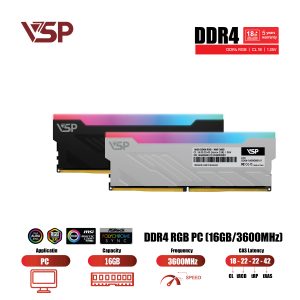 Ram PC VSP LED RGB DDR4 RGB 16GB – 3600MHz