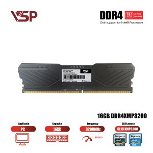 Ram PC VSP DDR4 16GB – 3200MHz  (only support Intel)